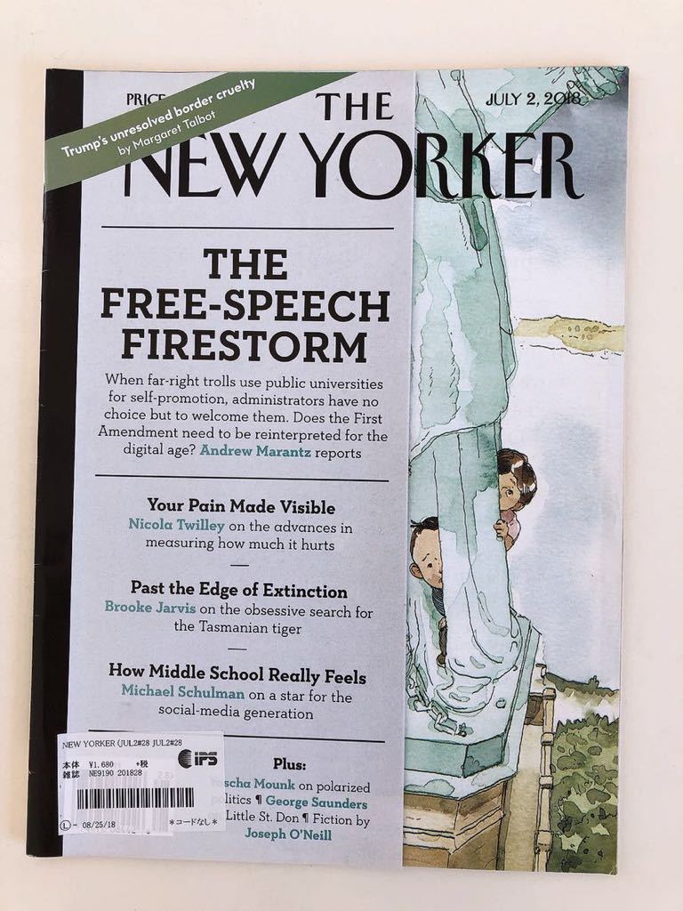 THE NEW YOKER『THE FREE-SPEECH FIRESTORM 』JULY/2/2018_画像1