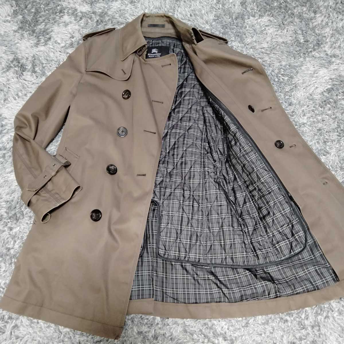注目のブランド BURBERRY BLACK LABEL トレンチコート M バーバリー