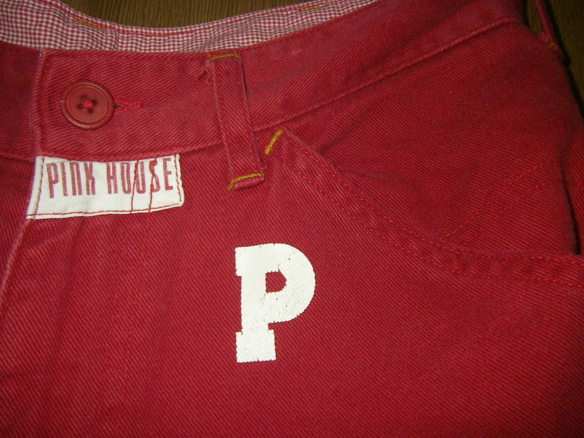 80s 90s ヴィンテージ ピンクハウス 赤 ぺインターパンツ ワークパンツ ペインター ワーク パンツ 0 日本製 ( 古着女子_画像2