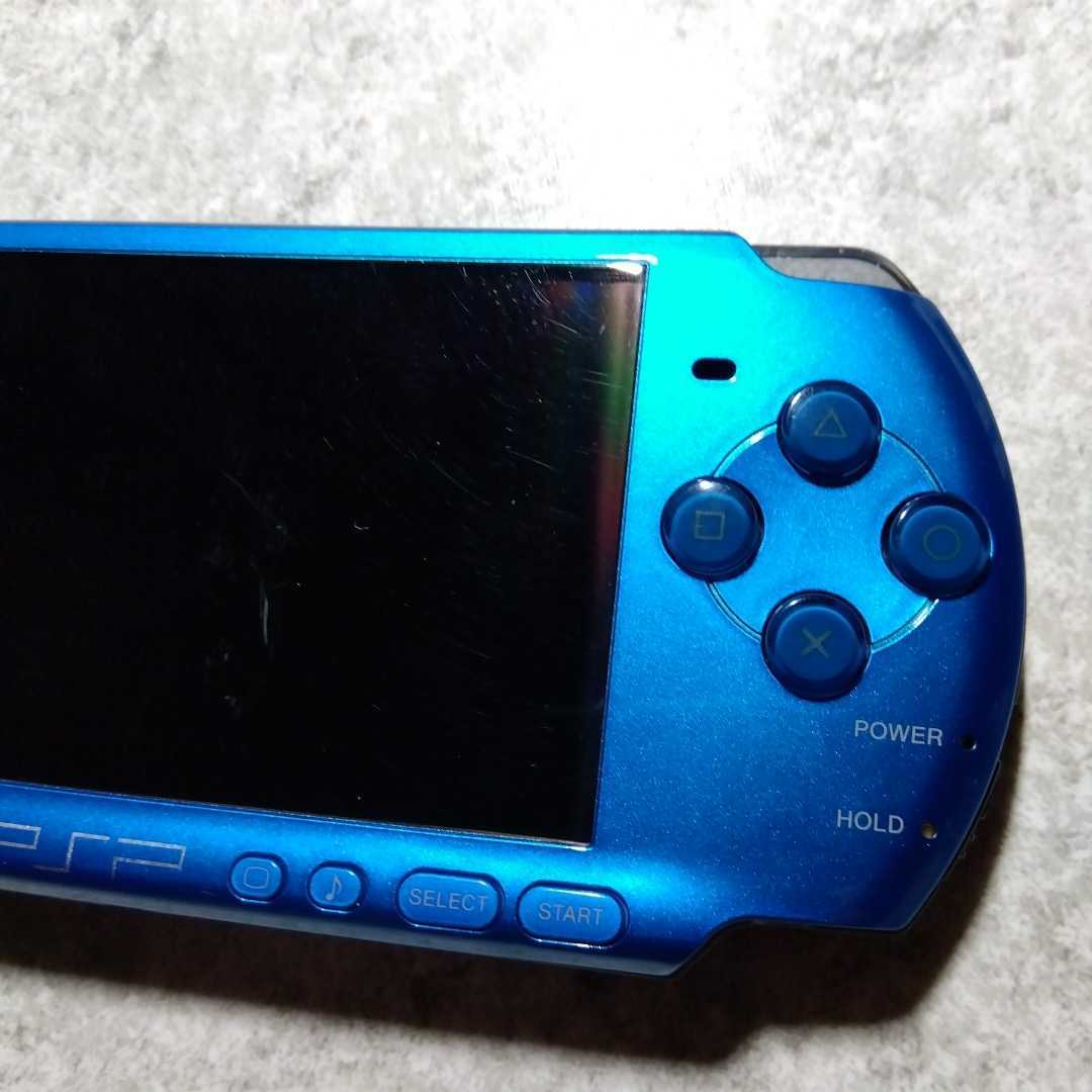 PSP PSP-3000 バイブラントブルー 充電器付き メモリーカード 