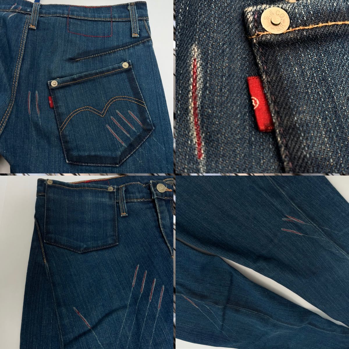 LEVI'S RED リーバイスレッド 立体裁断デニム 爪痕 加工 honest LEVI'S RED リーバイスレッド 立体裁断デニム 爪痕 加工 honest