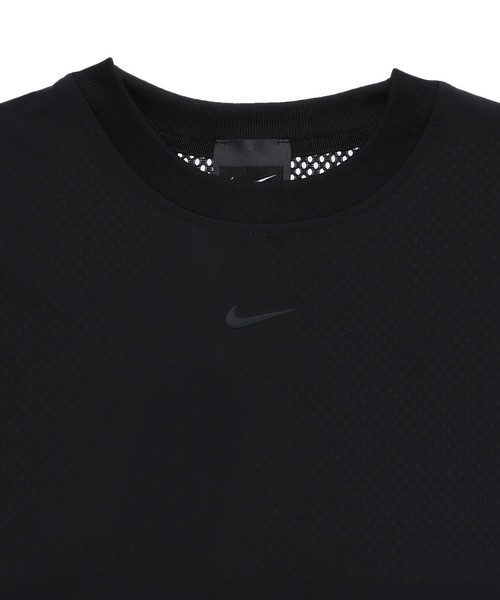 NIKE ナイキ オーバーサイズ ウーブン ナイロン Tシャツ 定価6600円 背中メッシュ スウッシュ