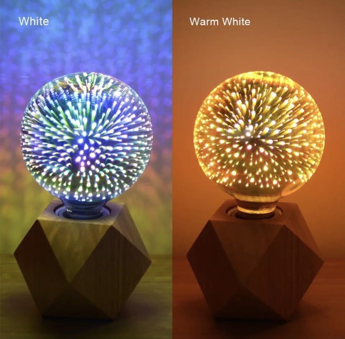  電球 テーブルランプ イルミネーションライト インテリア照明 間接照明 LED 各2色 花火 デコレーション WXT578_画像2
