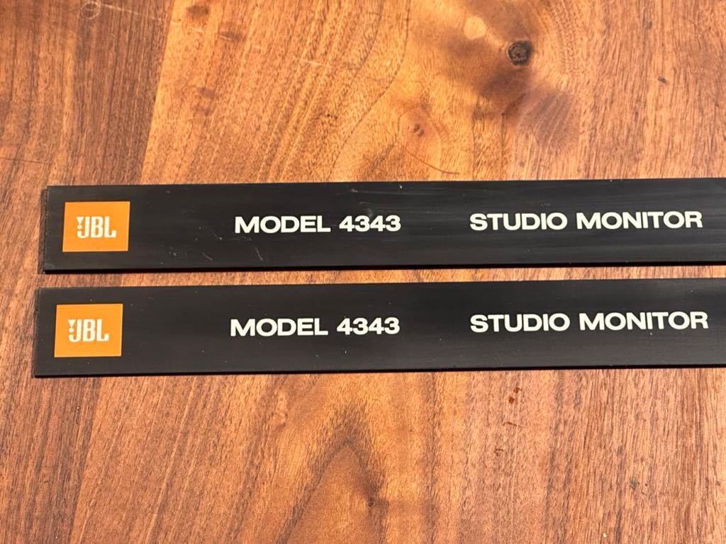 JBL 4343 グリルエンブレム・サランネット・ロゴプレート2枚+新品