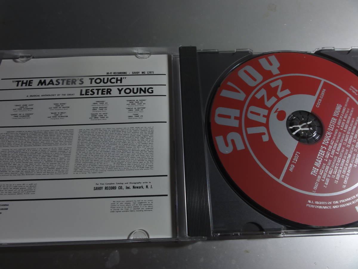 LESTER YOUNG 　　レスター・ヤング　　 THE MOSTERS TOUCH 帯付き国内盤