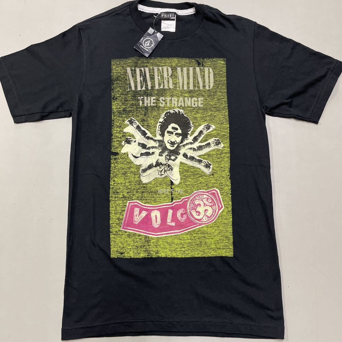 ボルコム Tシャツ 未使用 VOLCOM Nirvana Nevermind ニルヴァーナ ネバーマインド オマージュ Tシャツ 半袖 Sサイズ 黒 ブラック メンズ_画像1