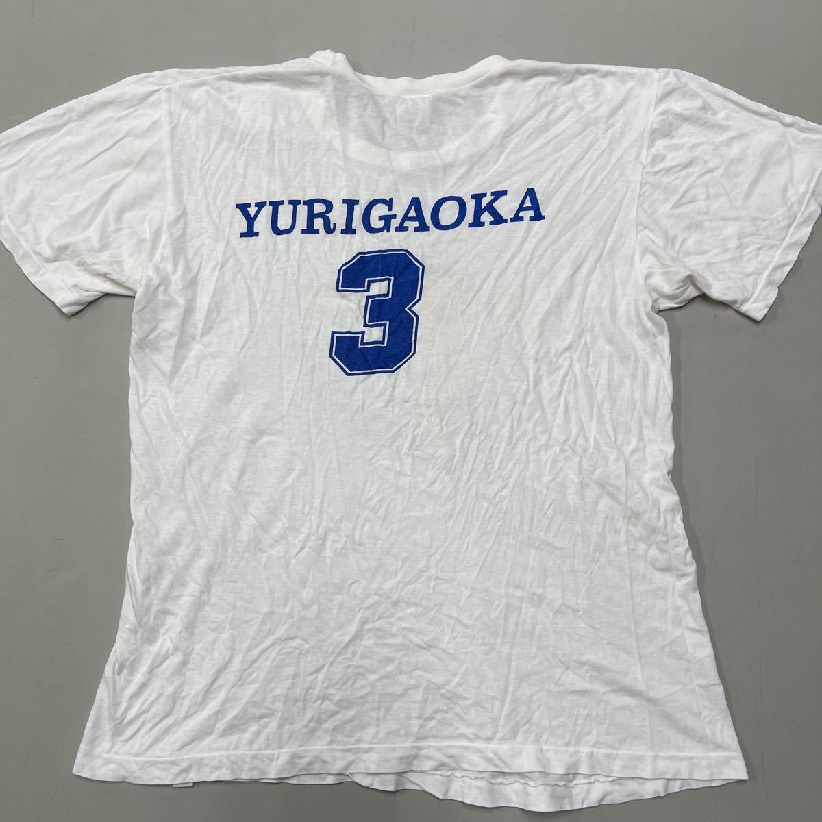 TEAM HONDA YURIGAOKA チームホンダ ヴィンテージ Tシャツ 古着 Lサイズ メンズ 半袖 白 ホワイト 綿100 シングルステッチ_画像4