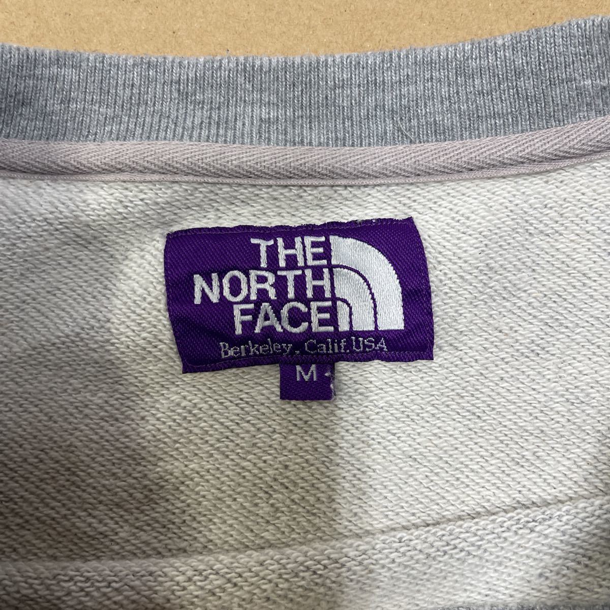 THE NORTH FACE ノースフェイス トレーナー スウェット 長袖 グレー Mサイズ パープルレーベル メンズ_画像3