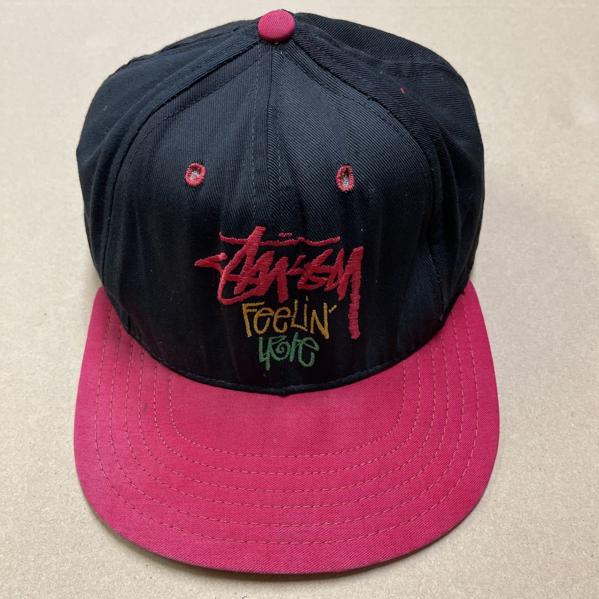OLD STUSSY キャップ 帽子 ヴィンテージ フリーサイズ アメリカ製 ステューシー CAP 古着 MADE IN USA