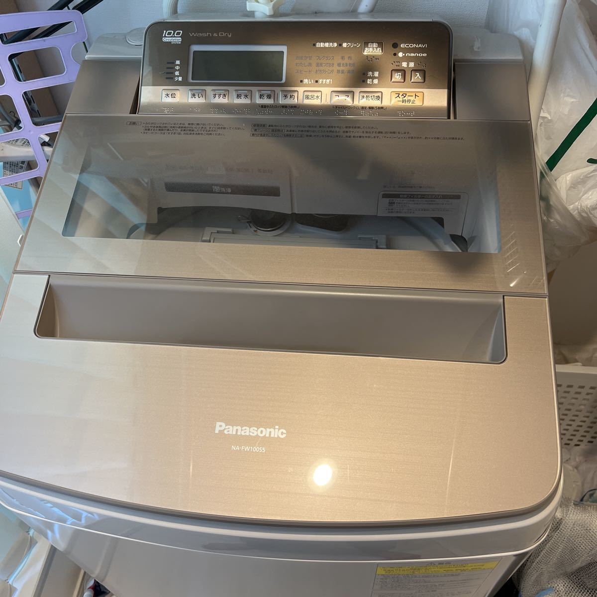 東京都世田谷区引取り限定 Panasonic パナソニック NAFW100S5 洗濯機