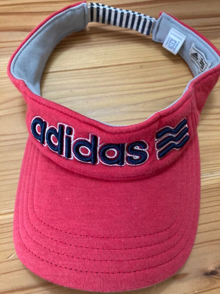 ヤフオク! - アディダス adidas サンバイザー 赤 レッド ゴルフ...