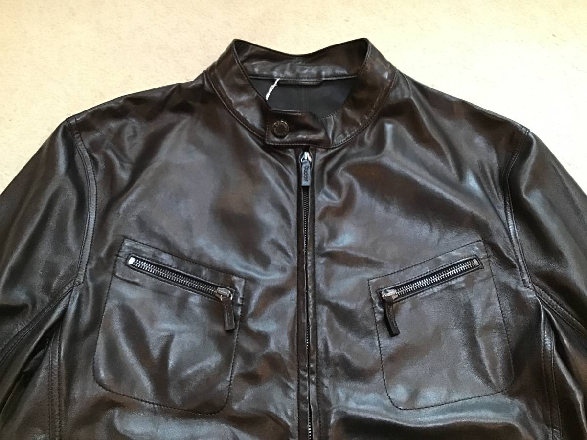 新品未使用タグ付き Cruciani/クルチアーニ レザージャケット サイズ48