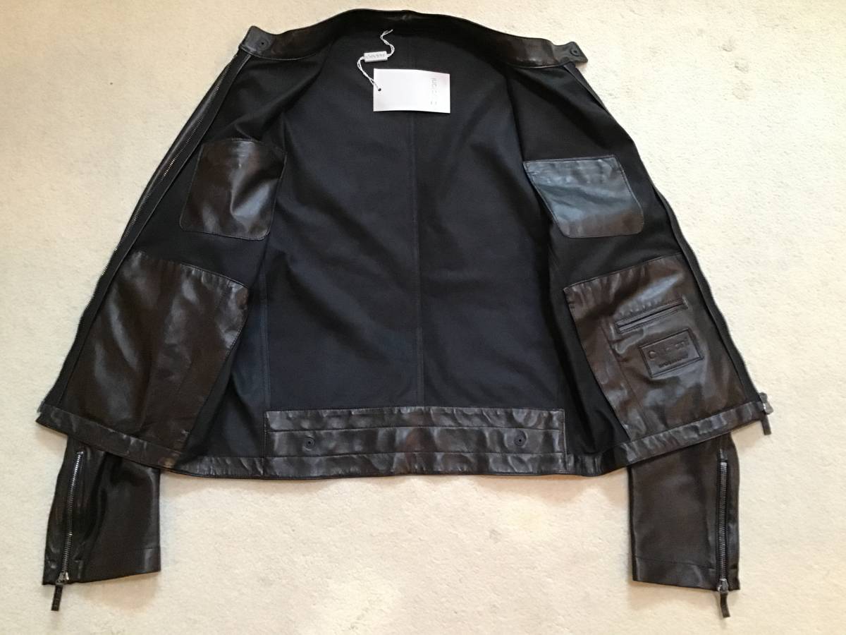 新品未使用タグ付き Cruciani/クルチアーニ レザージャケット サイズ48