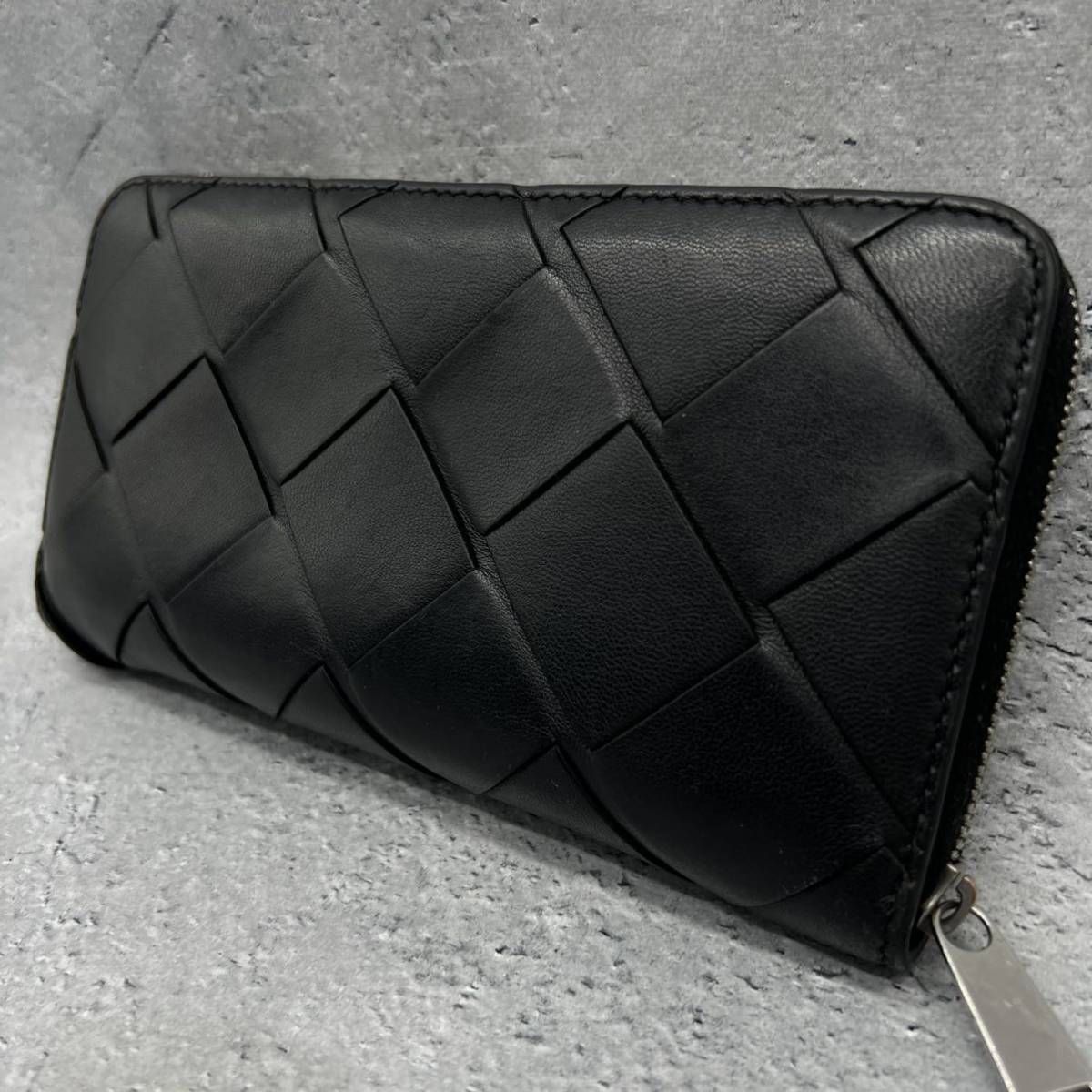 美品 ボッテガヴェネタ BOTTEGA VENETA ジップアラウンドウォレット