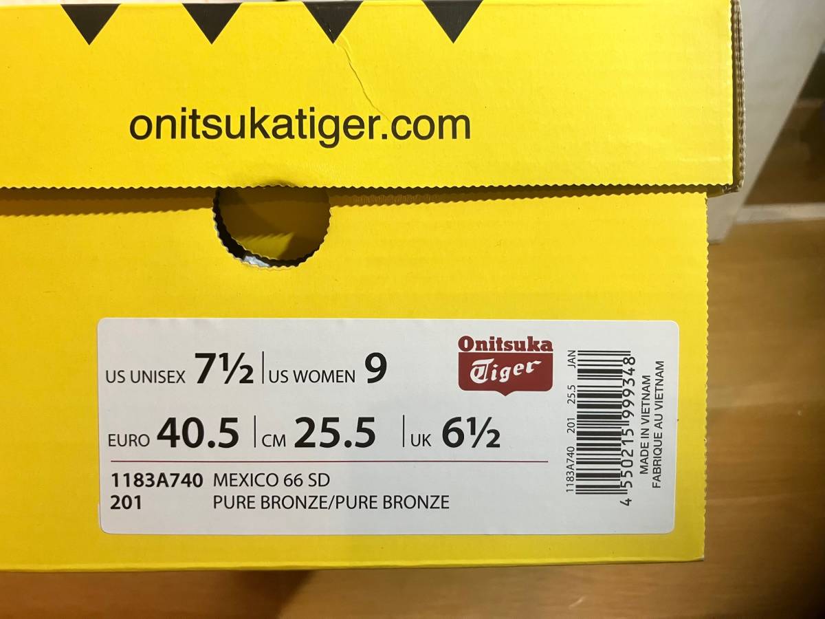 送料込 新品 Onitsuka Tiger オニツカタイガー 25.5cm MEXICO 66 1183A740 メキシコ asics アシックス 送料無料_画像10