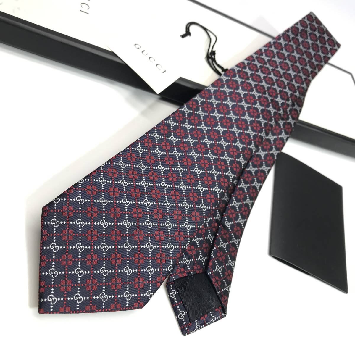 グッチ GUCCI 微光沢 ネクタイ パターン柄 - 通販 - gofukuyasan.com