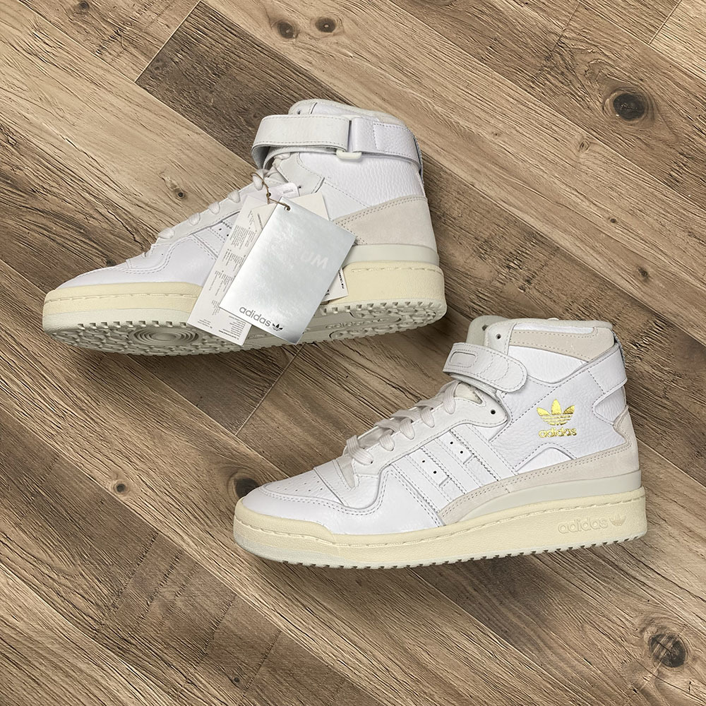 未使用 ADIDAS アディダス フォーラム ハイ FORUM 84 HI 金ロゴ 未使用 ADIDAS アディダス フォーラム ハイ FORUM 84 HI 金ロゴ