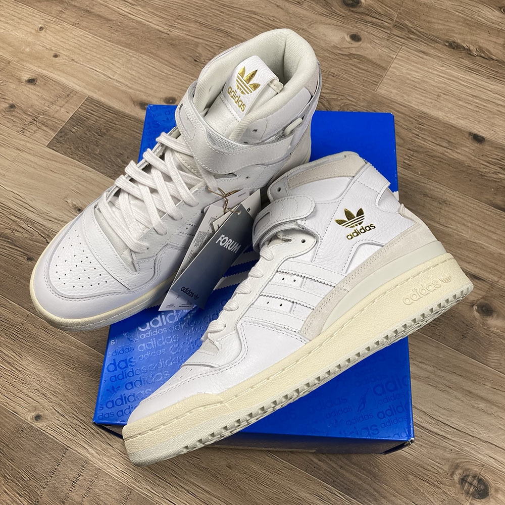 未使用 ADIDAS アディダス フォーラム ハイ FORUM 84 HI 金ロゴ 未使用 ADIDAS アディダス フォーラム ハイ FORUM 84 HI 金ロゴ