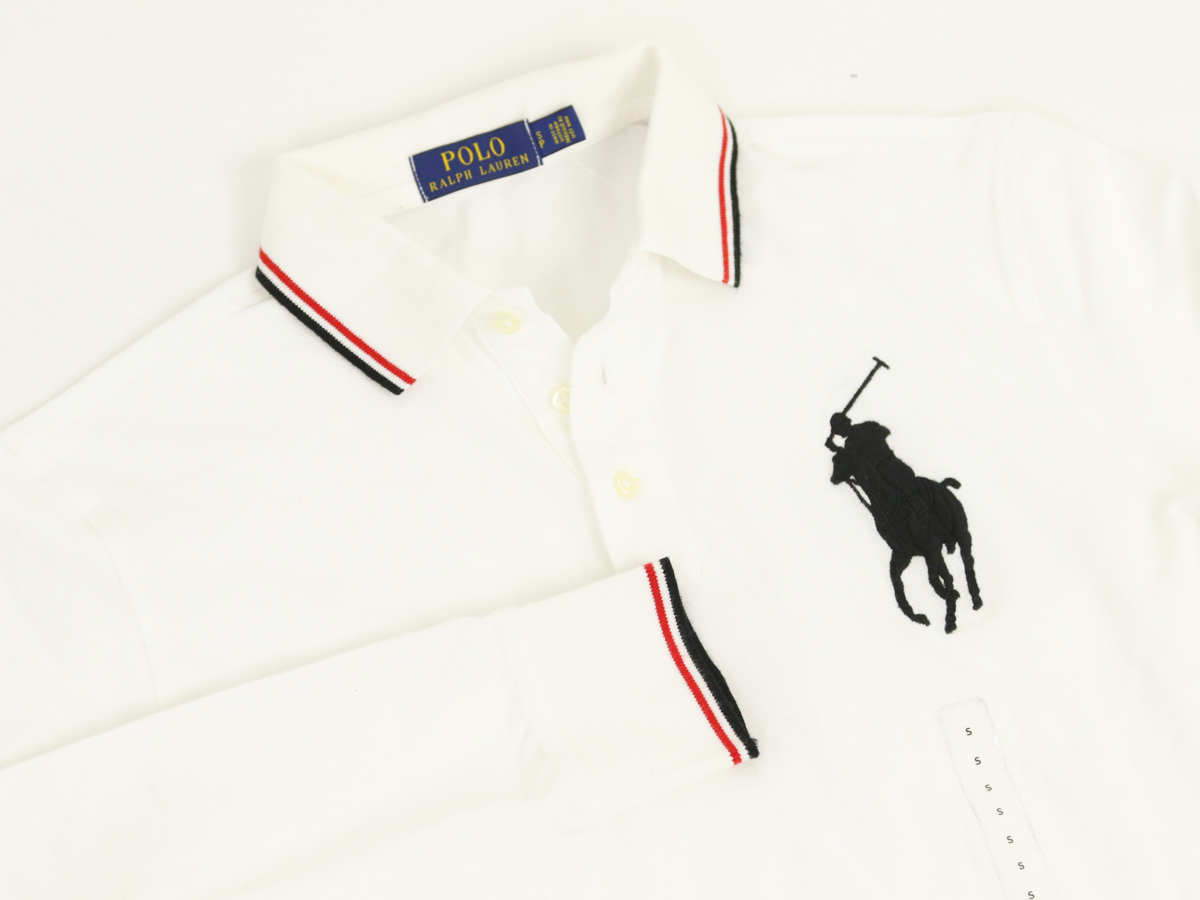 新品 アウトレット ｂ175 Lサイズ 長袖 ポロシャツ ビッグポニー polo ralph lauren ポロ ラルフ ローレン _画像2