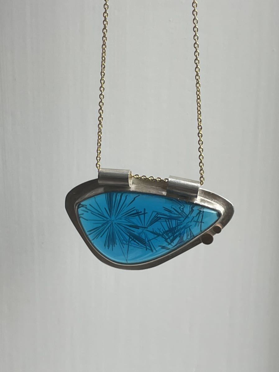 Bridewell stone 雪の結晶ネックレス シルバー ハンドメイド Bridewell stone 雪の結晶ネックレス シルバー ハンドメイド
