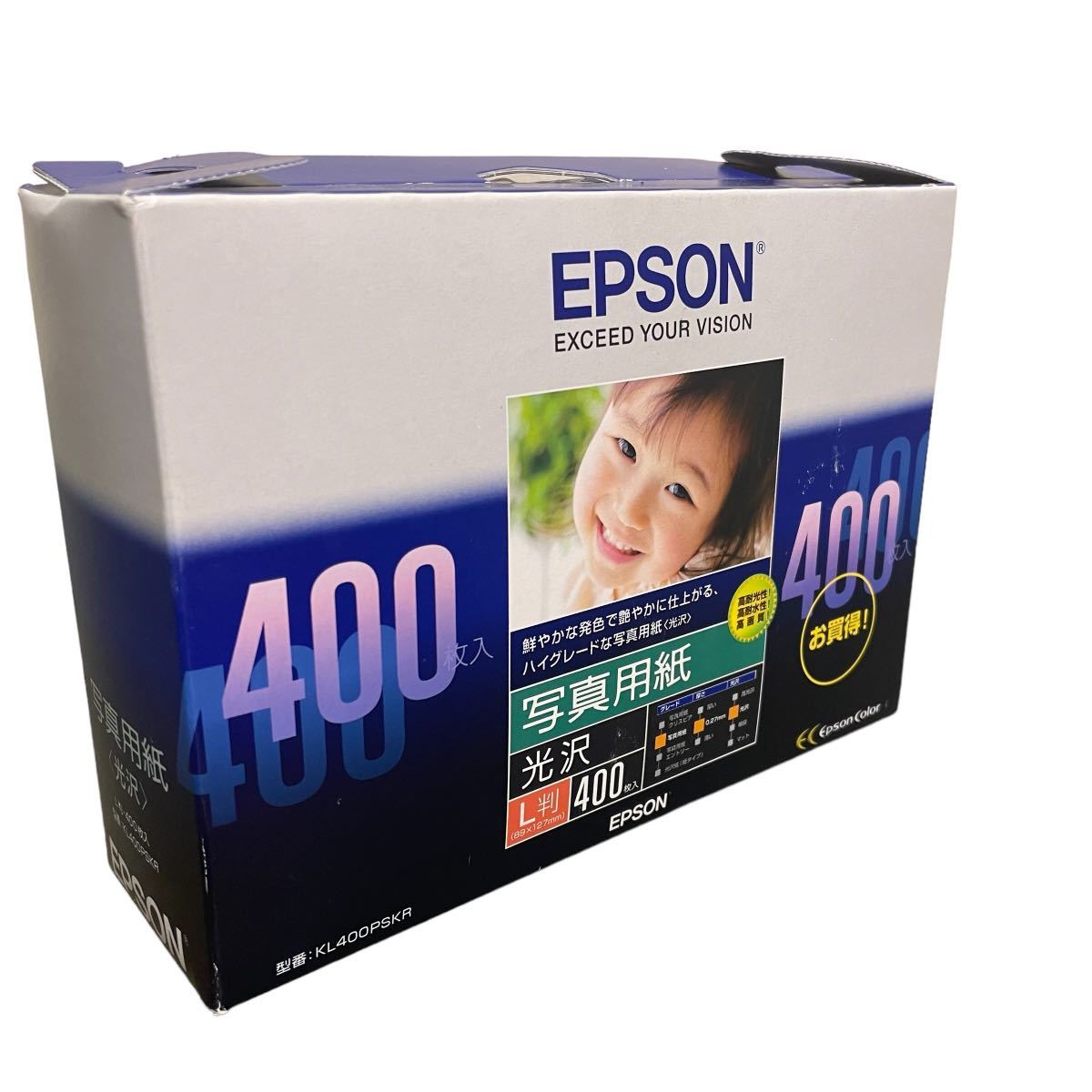 まとめ エプソン EPSON L判 光沢 1箱 400枚 KL400PSKR 写真用紙