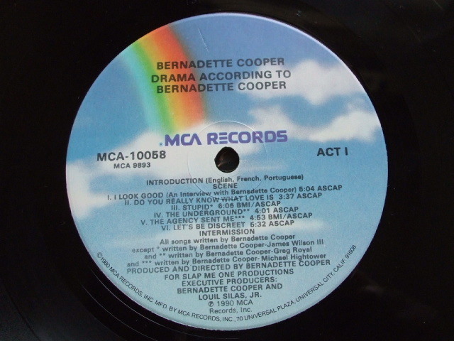 LP Bernadette Cooper - Drama According To (1990)_画像2