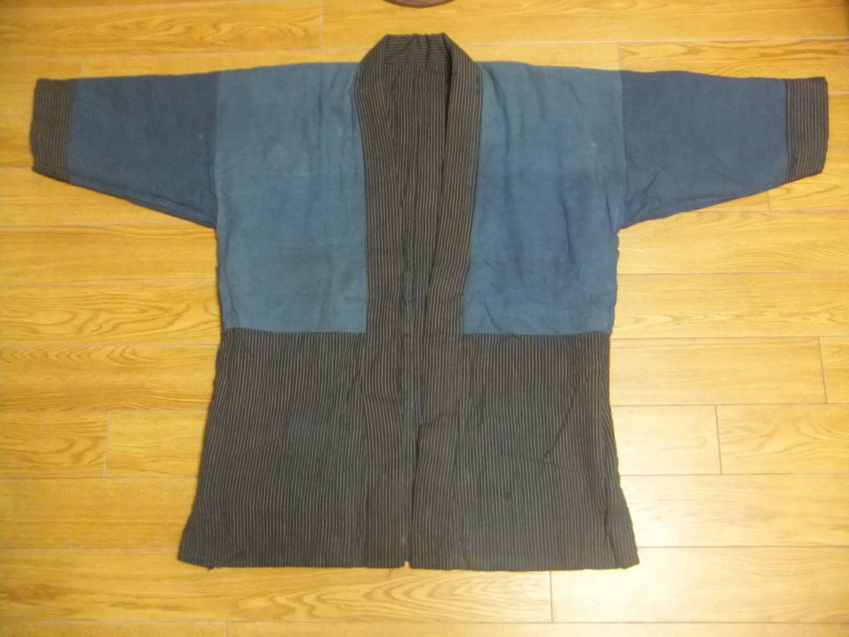 着物 半纏 野良着 羽織り 刺子 藍染 襤褸 古布 vintage | www ...