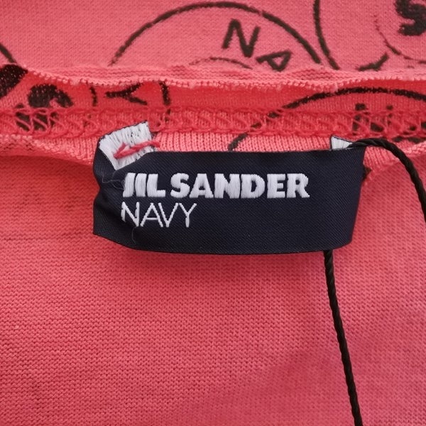 #snc ジル・サンダー ネイビー JILSANDER NAVY カットソー M ピンク ロゴ レディース [766832]_画像5