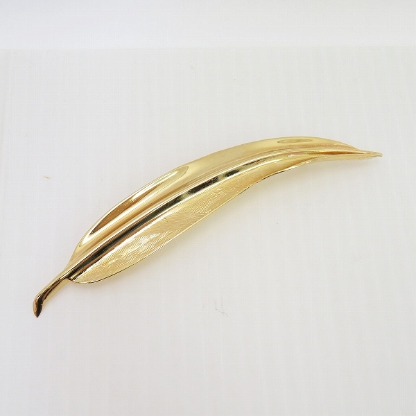 #anza Christian Dior ChristianDior brooch feather pin brooch Gold lady's [750560]