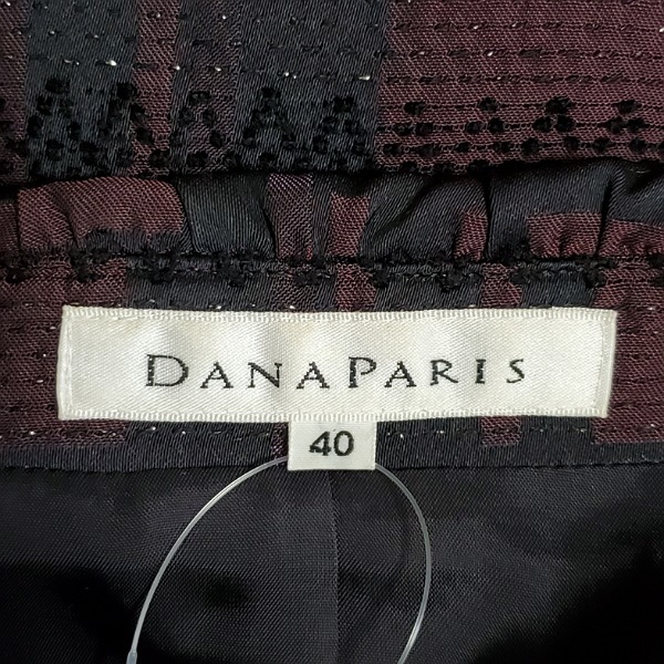 #anc ダナパリ DANAPARIS ジャケット 40 茶 黒 ラメ 刺繍 レディース [747000]_画像7
