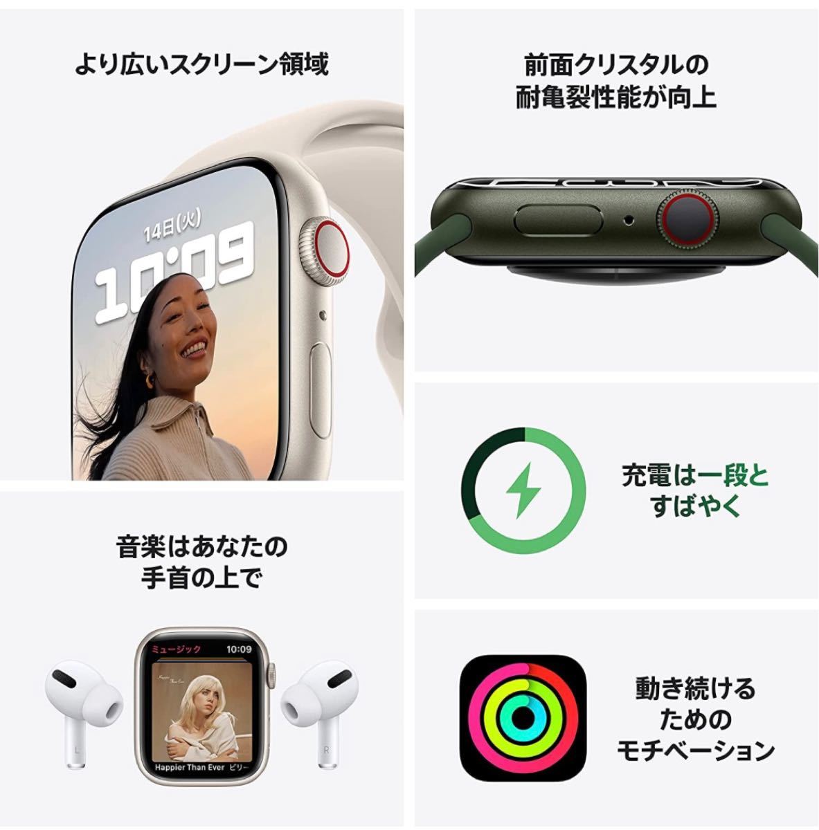 【新品未使用】Apple Watch Series 7（GPSモデル）- 41mmミッドナイト