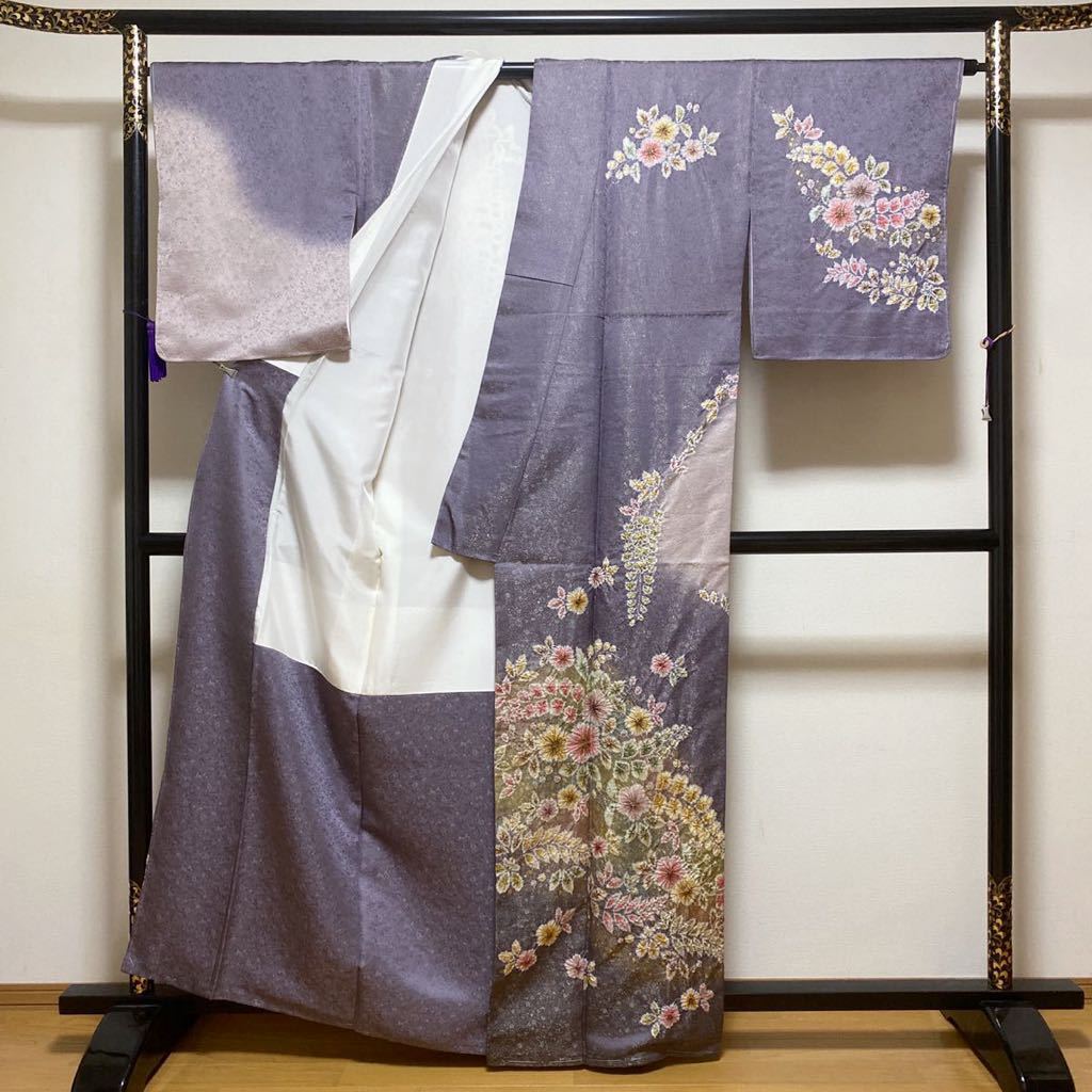 正絹,着物桐の炆 丹後ちりめん-