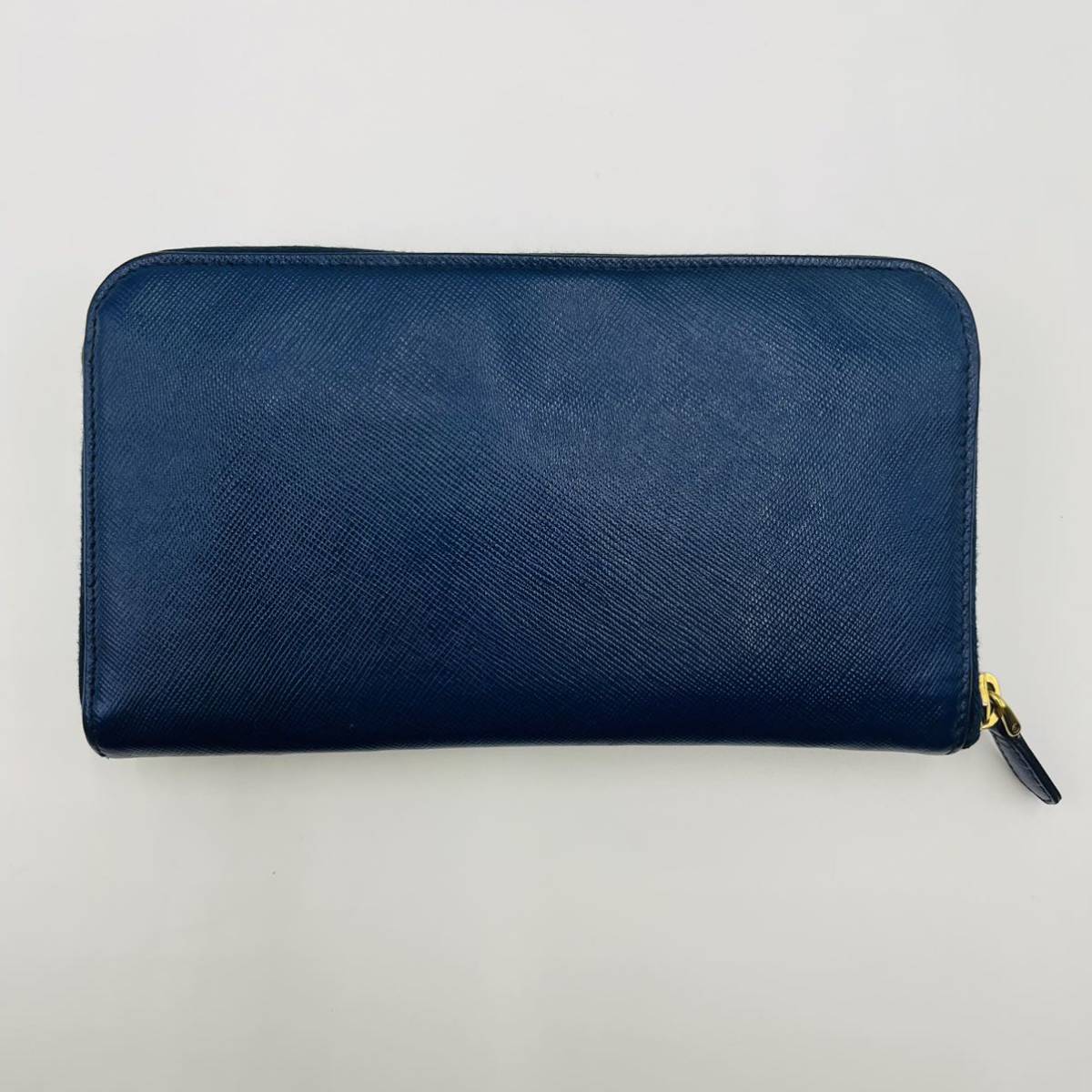 1円 【美品】PRADA プラダ 長財布 ラウンドファスナー サフィアーノ