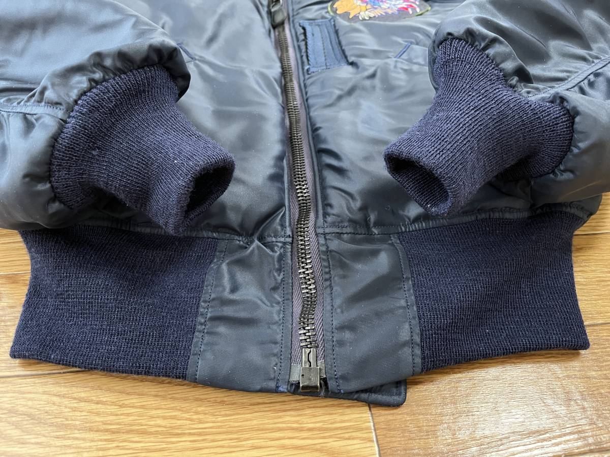 美品 リアルマッコイズ B-15C サイズ34 ネイビー THE REAL McCOY'S フライトジャケット ミリタリー FLIGHT JACKET ブルゾン NAVY_画像6