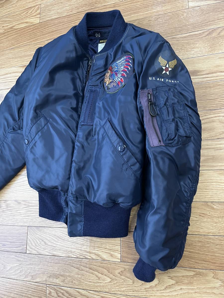 美品 リアルマッコイズ B-15C サイズ34 ネイビー THE REAL McCOY'S フライトジャケット ミリタリー FLIGHT JACKET ブルゾン NAVY_画像3