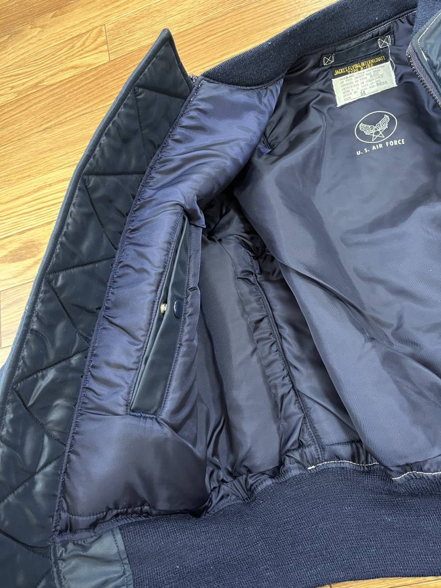 美品 リアルマッコイズ B-15C サイズ34 ネイビー THE REAL McCOY'S フライトジャケット ミリタリー FLIGHT JACKET ブルゾン NAVY_画像5