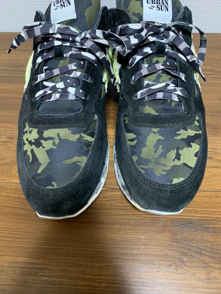 [URBAN SUN] regular price 39,600 ANDRE camouflage switch low cut leather sneakers 43 black Italy made Andre urban sun 