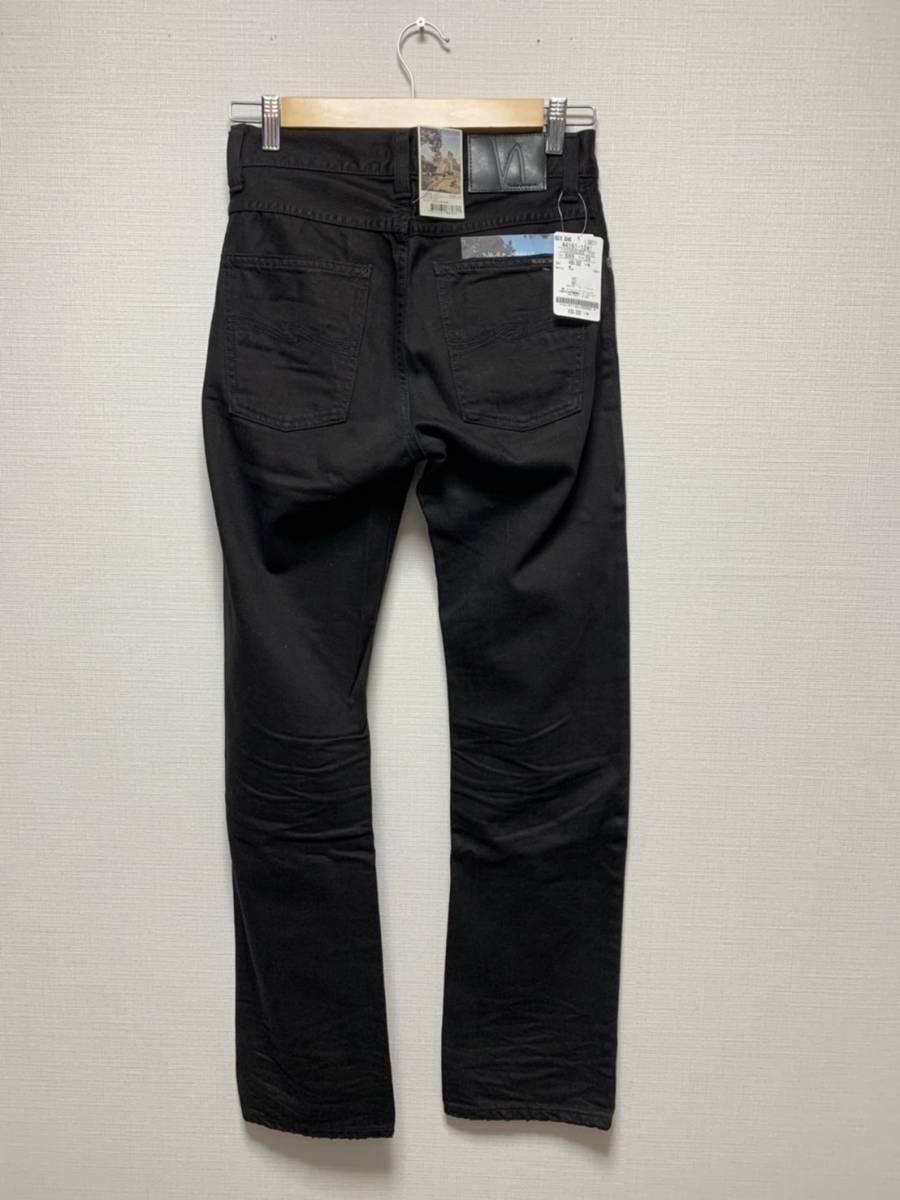 未使用☆[Nudie Jeans] 定価42,900 Loose Leaf 669 リペア加工 スキニーデニムパンツ 26 ブラック イタリア製 ヌーディージーンズ_画像1