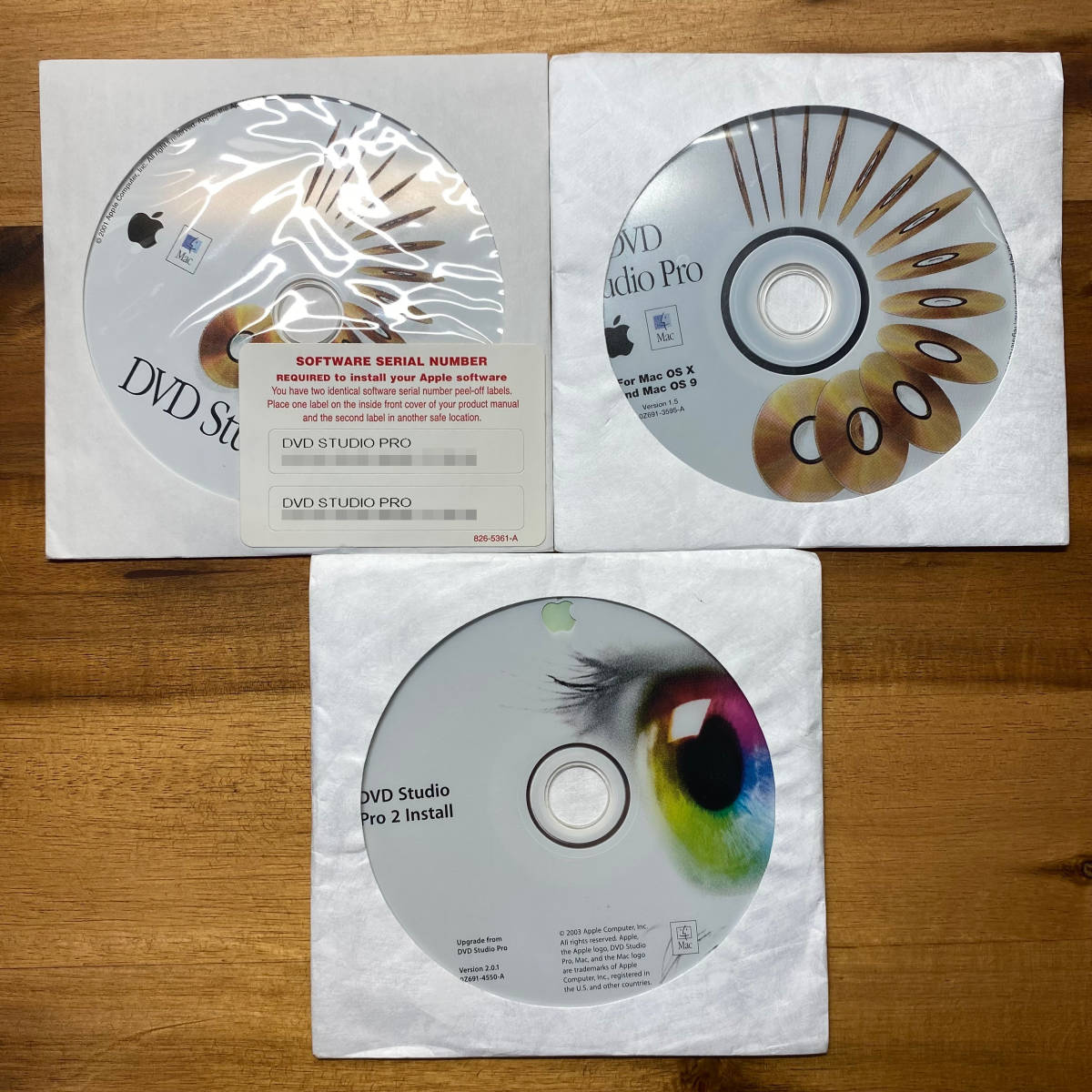 [即決][送料無料][ジャンク扱い] Apple DVD Studio Pro 1.0/1.5/2.0アップグレード版 セット QUICK TIME PRO シリアルあり