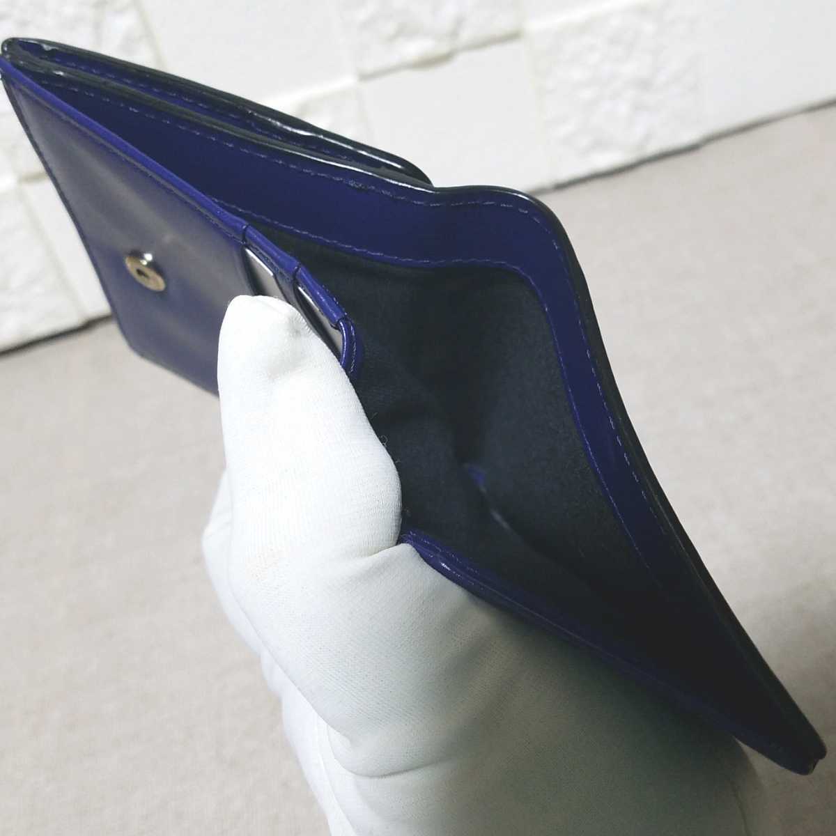 【極美品】ポールスミス 2つ折り財布 コンパクトウォレット ブラック レザー