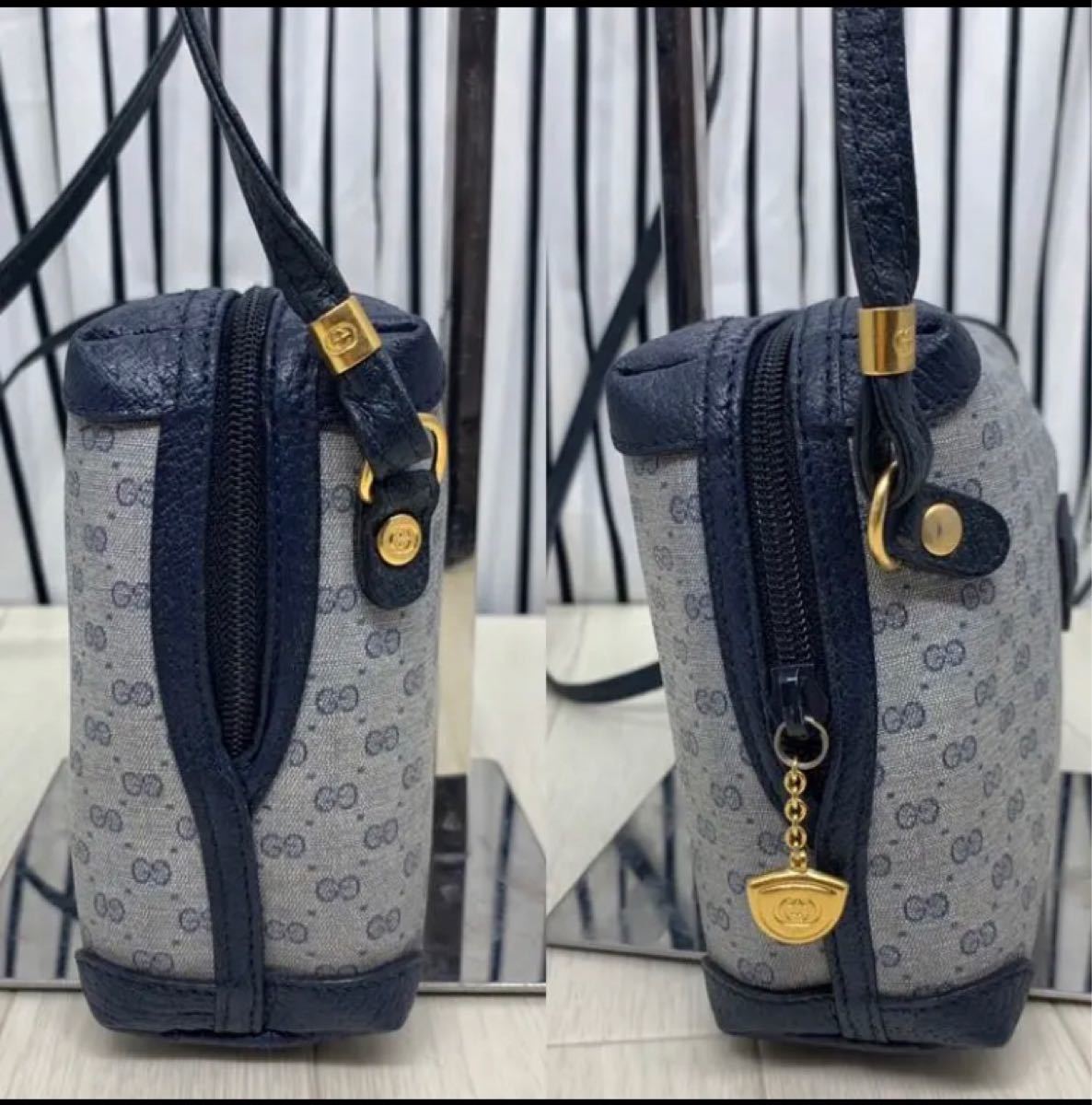 【超美品】GUCCI オールドグッチGG柄PVCショルダーバッグ