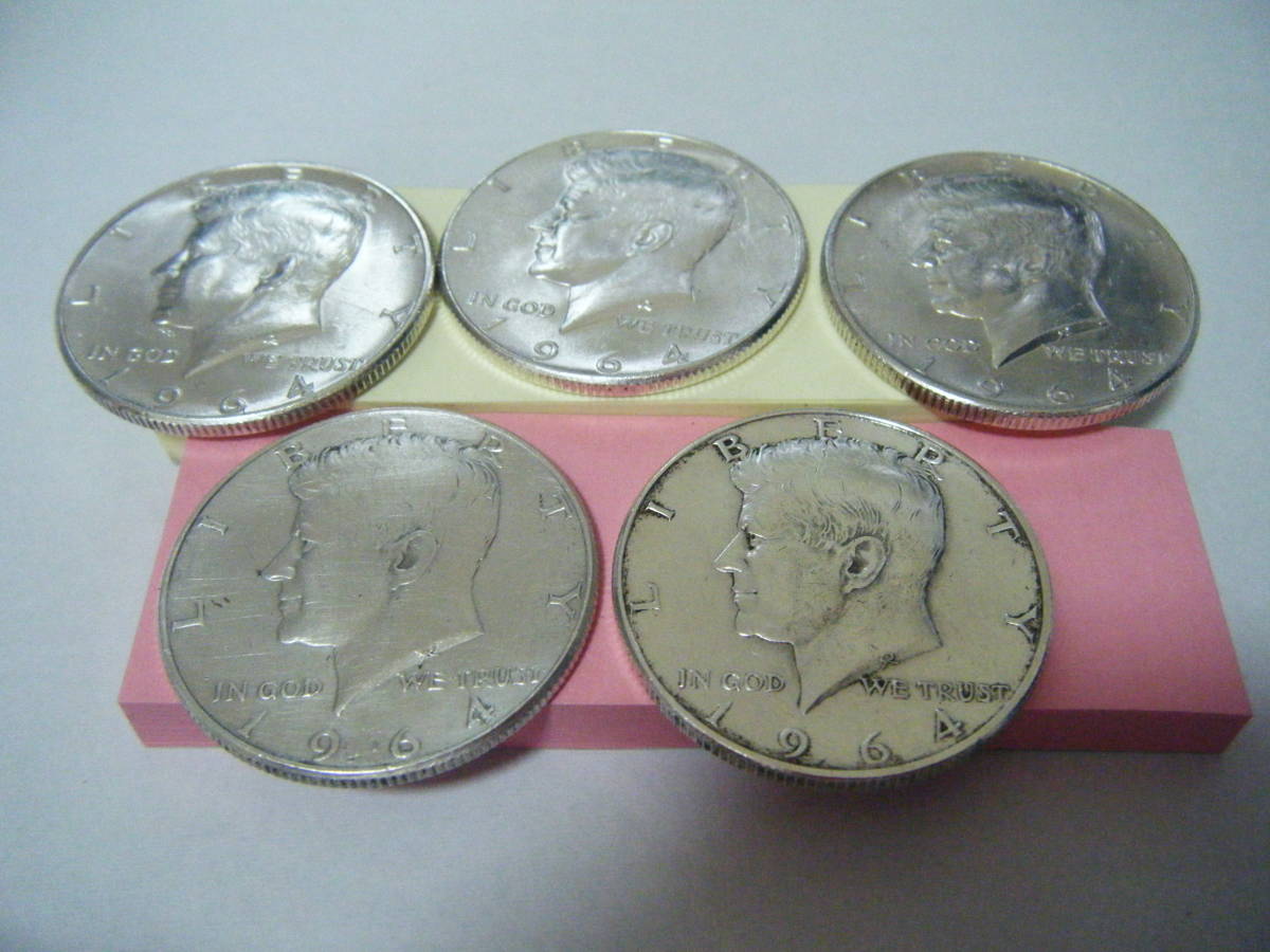 アメリカ 1964年 ケネディ ハーフダラー 50セント銀貨 11枚(北アメリカ 