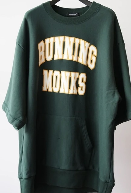 UNDERCOVER アンダーカバー UC2B4805 度詰裏毛半袖スウェット RUNNING MONKS グリーン　3 売り切り値下げ_画像2