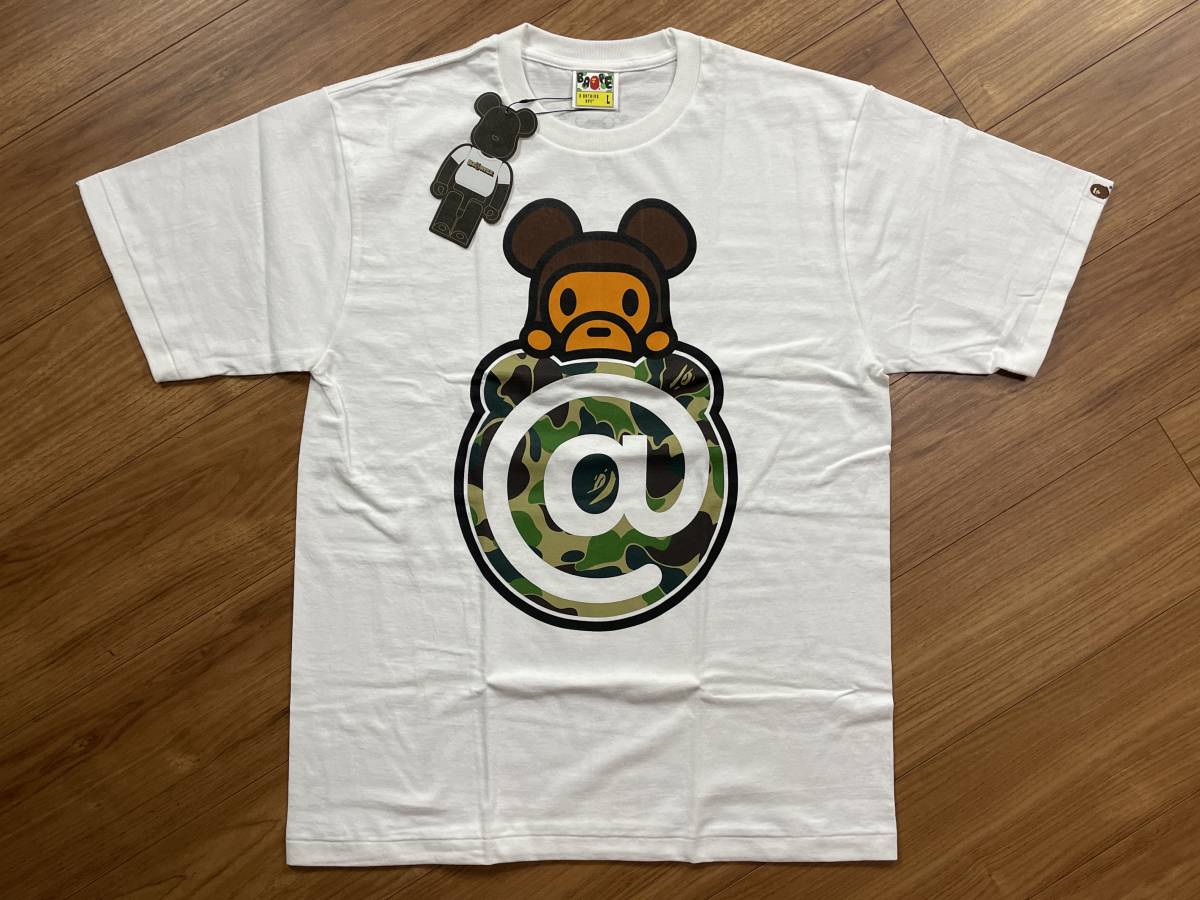 78 未使用品 MEDICOM TOY BE@RBRICK × A BATHING APE アベイシングエイプ ベアブリック BE@RTEE Tシャツ 1st camo 猿迷彩 サイズL_画像2