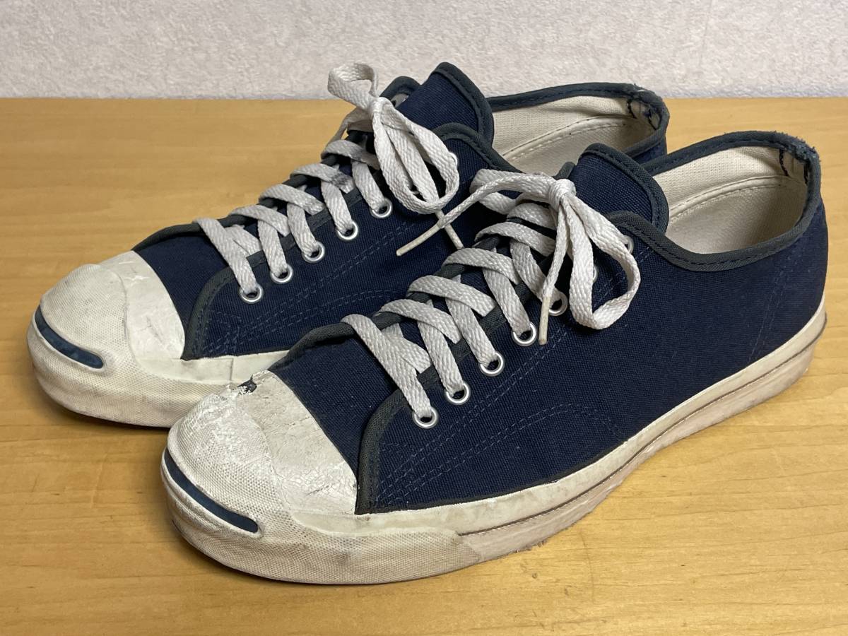 90s USA製 CONVERSE コンバース JACK PURCELL ジャックパーセル ネイビー US10