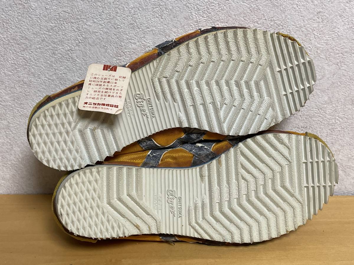 38 не использовался товар 60s 70s Onitsuka Tigeronitsuka Tiger марафон обувь ma LAP нейлон DX желтый спортивные туфли 23cm dead 