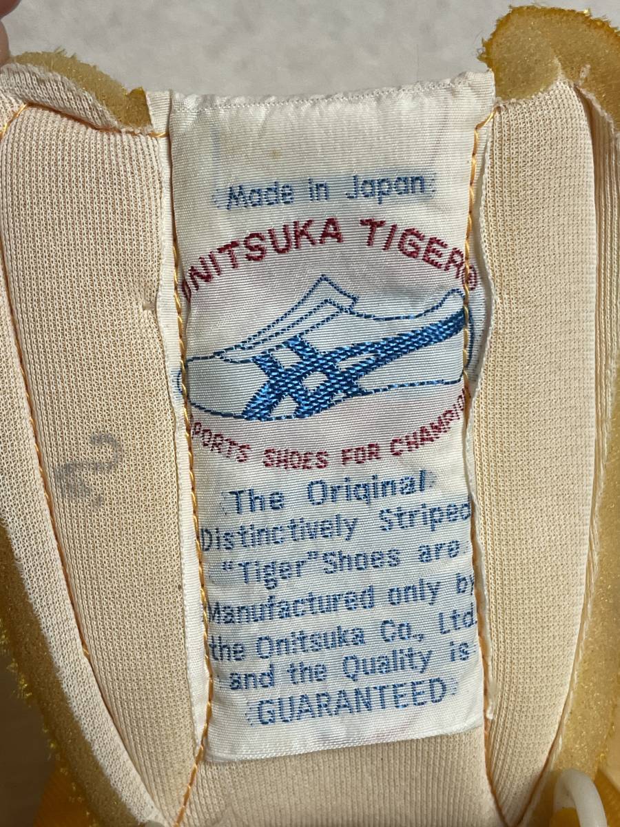 38 未使用品 60s 70s Onitsuka Tiger オニツカタイガー マラソンシューズ マラップ ナイロン DX イエロー スニーカー 23cm デッド_画像7