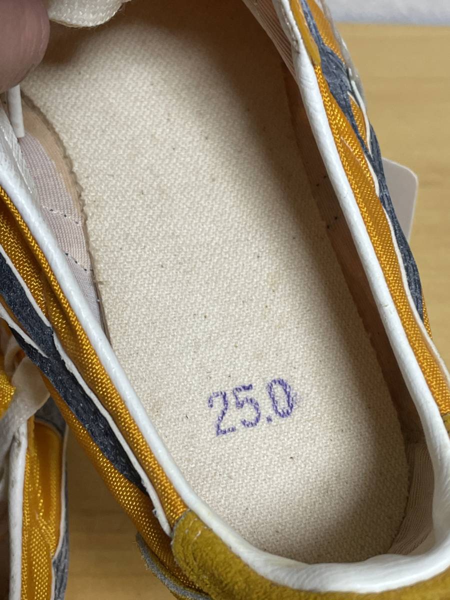 41 не использовался товар 60s 70s Onitsuka Tigeronitsuka Tiger марафон обувь ma LAP нейлон DX желтый спортивные туфли 25cm dead 