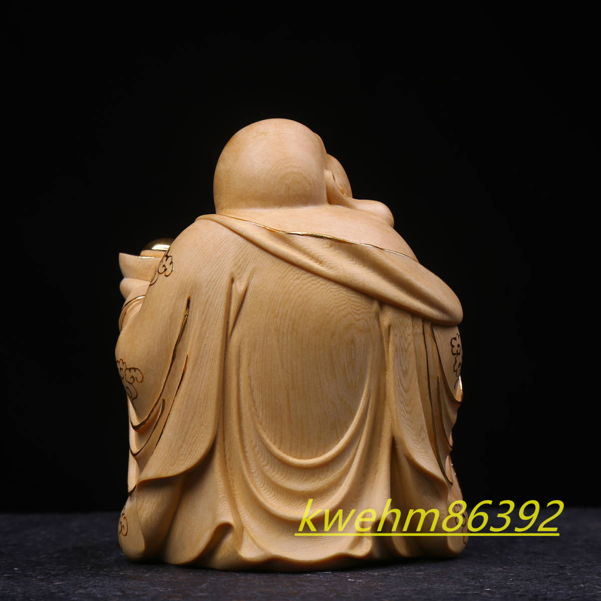 極上品 木彫仏像 七福神 布袋様 置物 布袋尊 彫刻 本金 切金 極上品 木彫仏像 七福神 布袋様 置物 布袋尊 彫刻 本金 切金