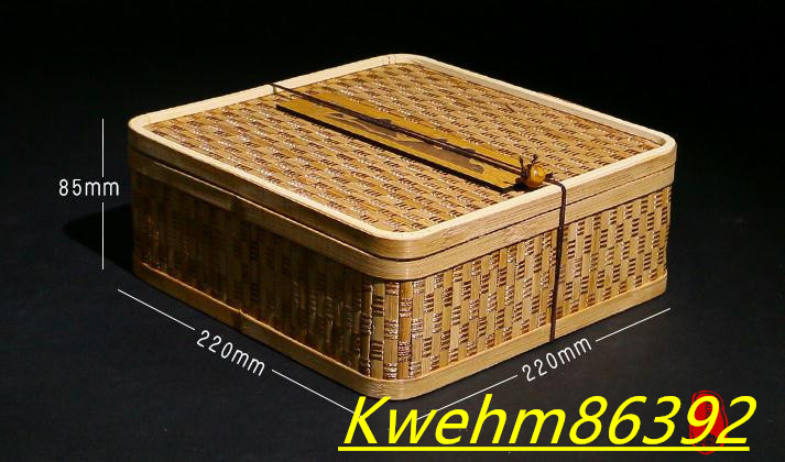竹で編んだかご 収納ボックス 收納盒 竹細工 茶道具籠_画像5
